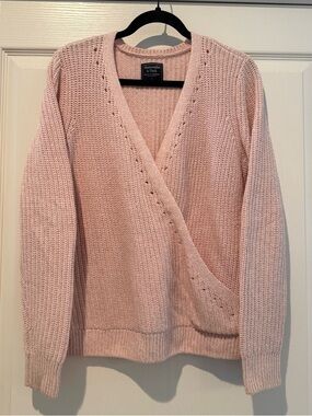 Abercrombie Pink Wrap Sweater - L